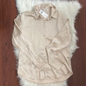 Satin Button Up Shirt